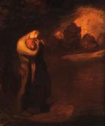 theophile-alexandre steinlen The Kiss oil on canvas
